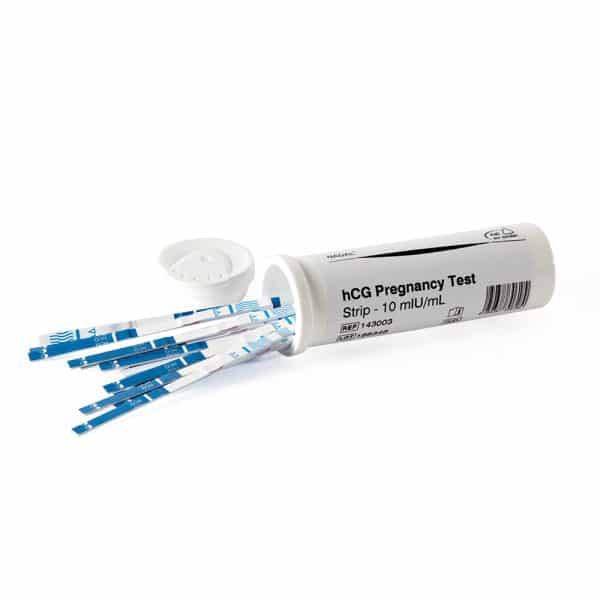 143003D 25 dedicio® hCG Pregnancy Test 10 mIU mL Teststreifen
