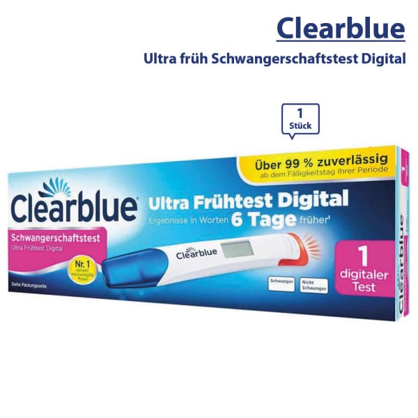 Clearblue Schwangerschaftstest 1erUltrafruh Digital 2 medifuxx IMACO
