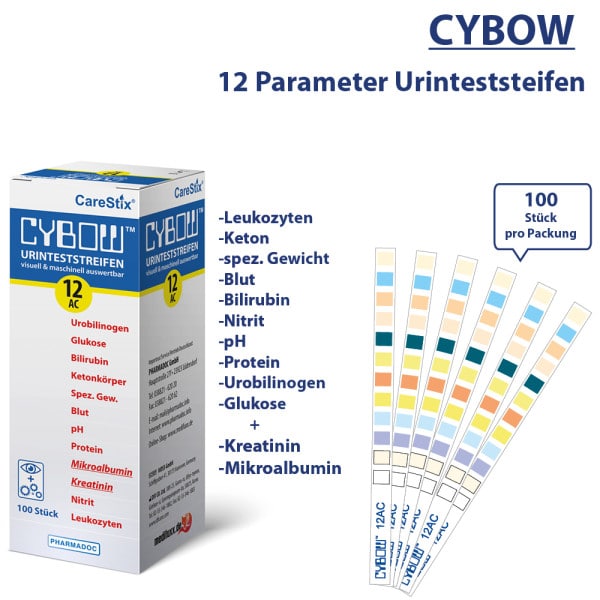 Cybow 12AC Urinteststeifen 2 medifuxx Pharmadoc