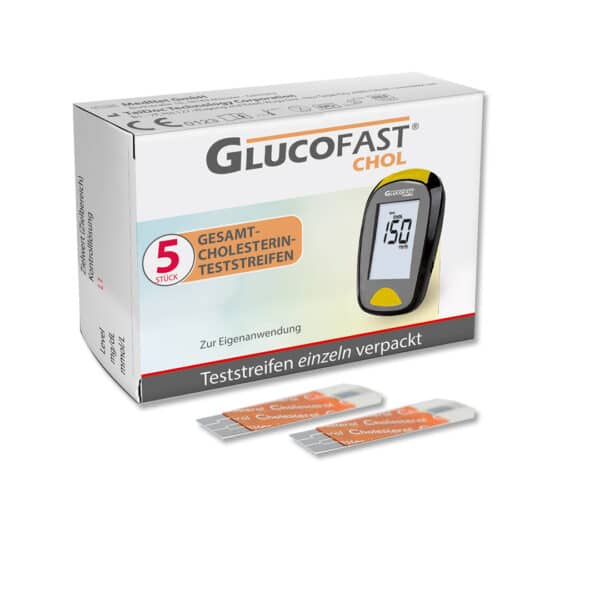 Glucofast Cholesterin Box mit Streifen